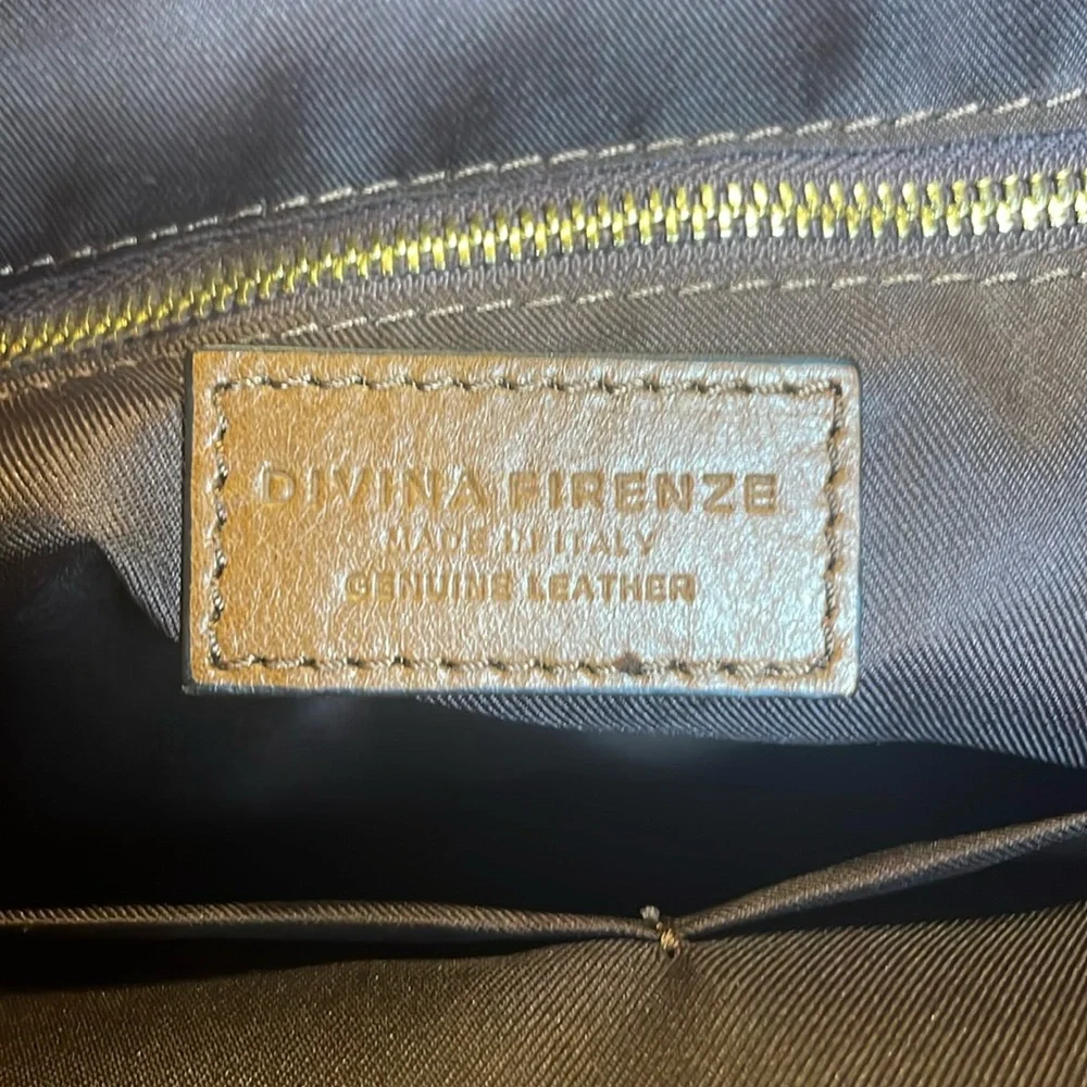 Divina Firenze Brown Leather Doctors Bag Made in Italy VGUC - Picture 9 of 11